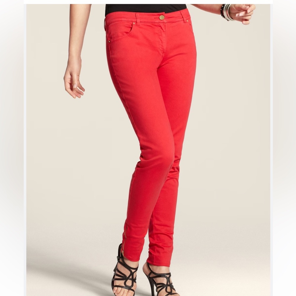 Lucky Brand Vintage Bright Orange Red Skinny Jeans